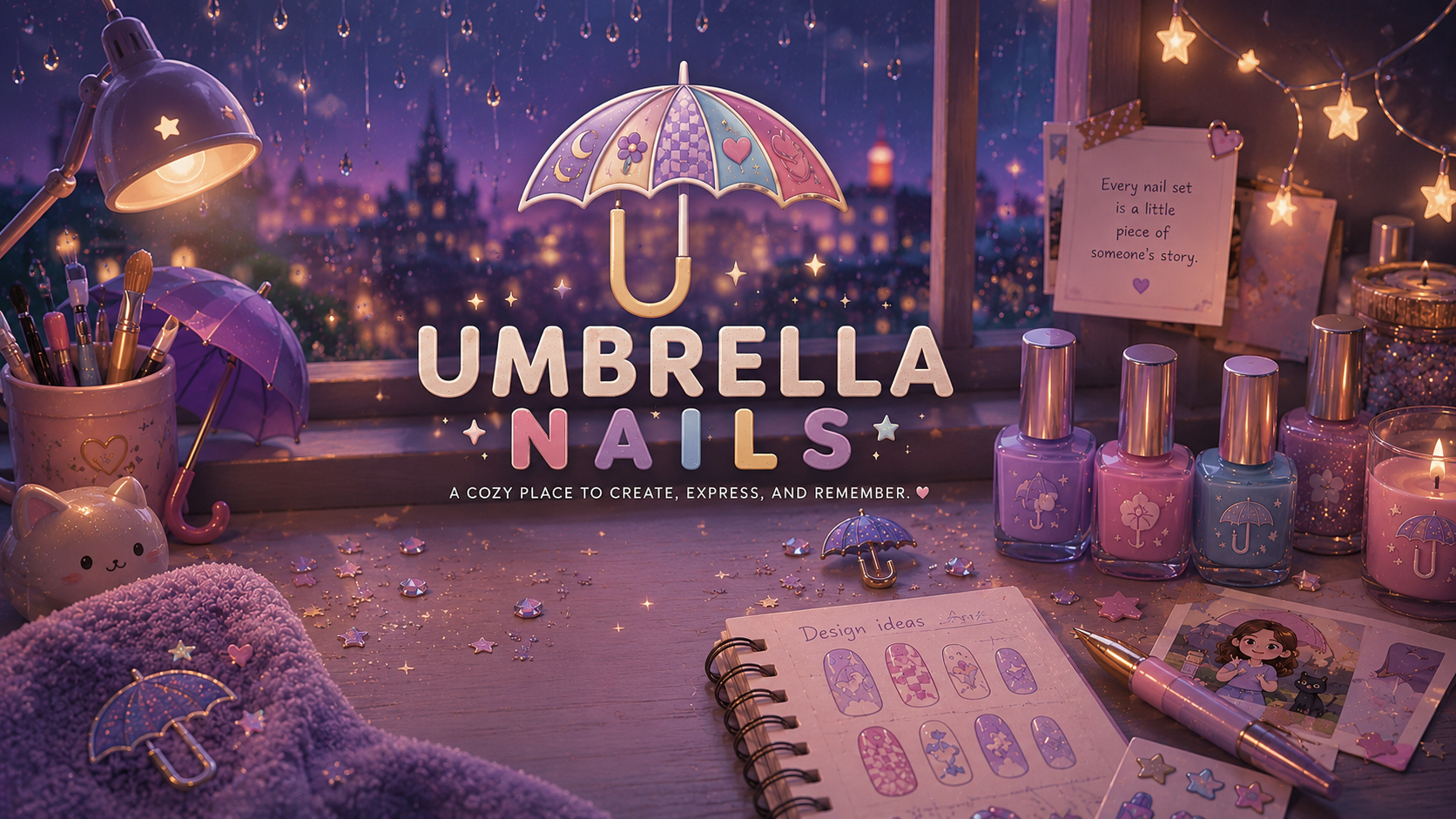 Umbrella Nails Background image