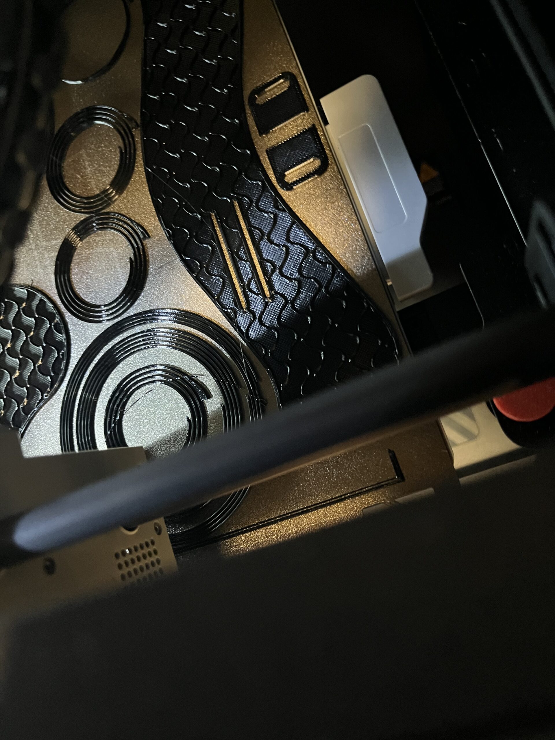 black TPU straps printing